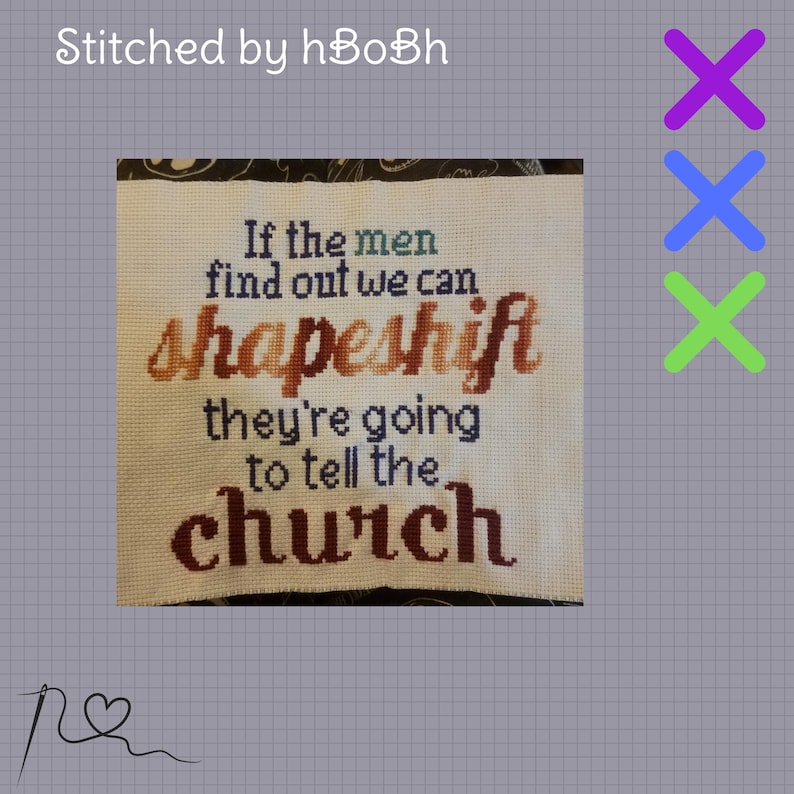 If The Men Find Out We Can Shape Shift If the men find out we can shapeshift Cross Stitch Pattern | Etsy