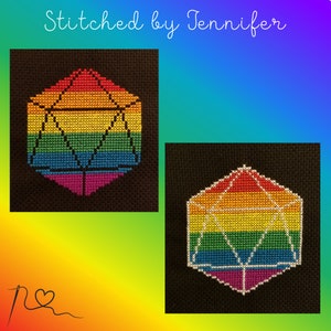 LGBTQ Pride d20 Cross Stitch Pattern image 2