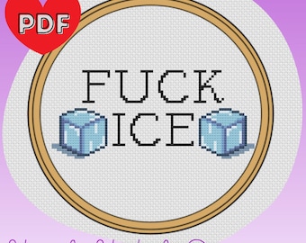F ICE Cross Stitch Pattern