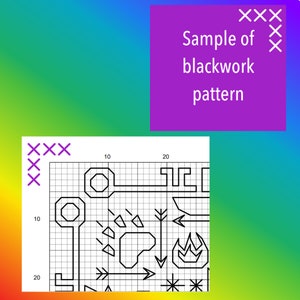 Dungeons and Dragons D&D Blackwork Pattern image 7