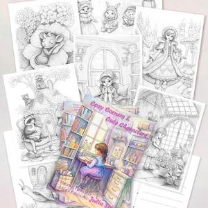 Postkarten Set zum Ausmalen, Artist's Edition. Gemütliche Ecken und niedliche Charaktere
