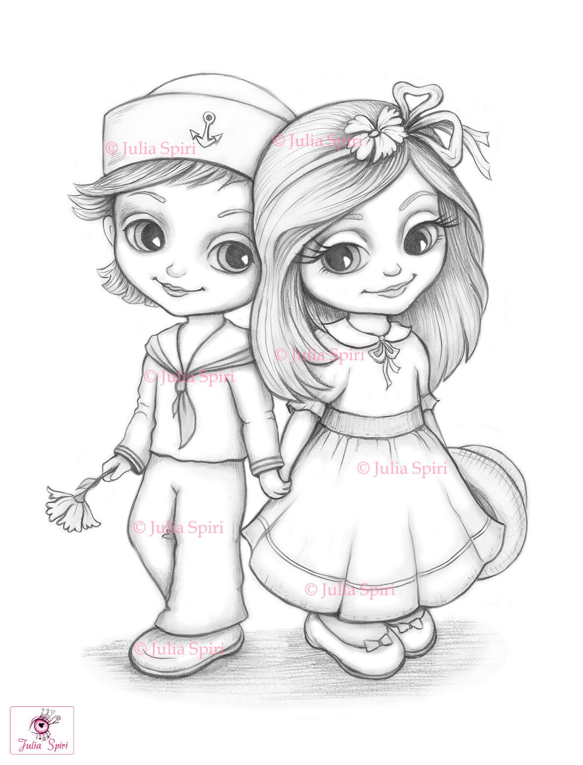 Boy And Girl Coloring Page