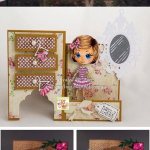 Paper Doll, Digital stamps, Girl stamps, Digi, Closet, Hairstyles, Shoes, Clothes, Big Eyes, Coloring, Crafting, Dress. Paper Doll Samantha image 3