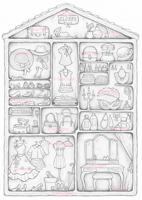 Pagine Da Colorare Timbro Digitale Digi Crafting Casa Etsy