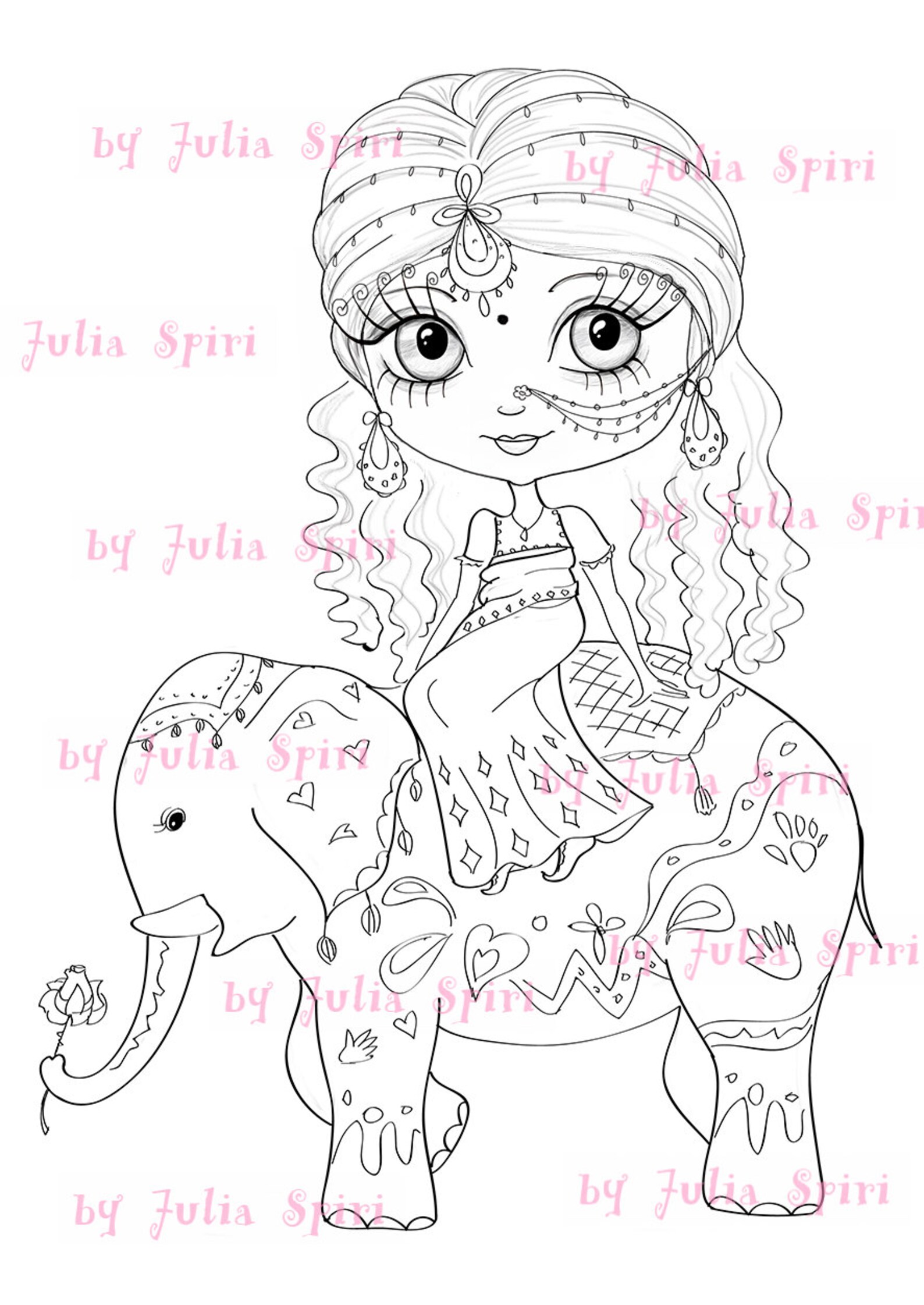 Digital Digi Stamps Scrapbooking Printable Girl Stamps Etsy