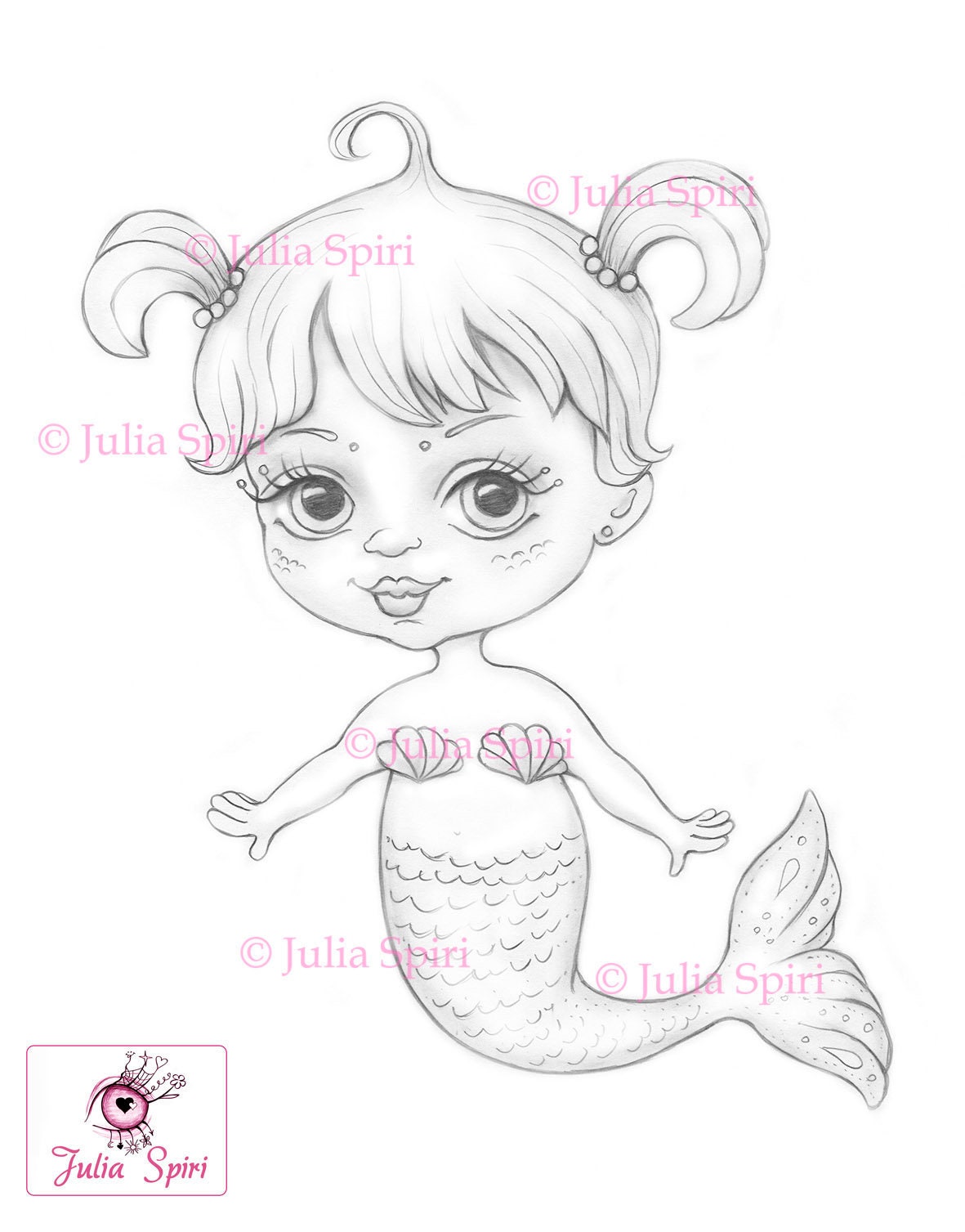 Baby Mermaid Coloring Pages