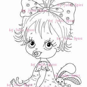 Sellos digitales, imprimibles para scrapbooking, sellos digitales, sellos para bebés, bebés, niña, niña. La colección de bebés. ¡Es una niña!