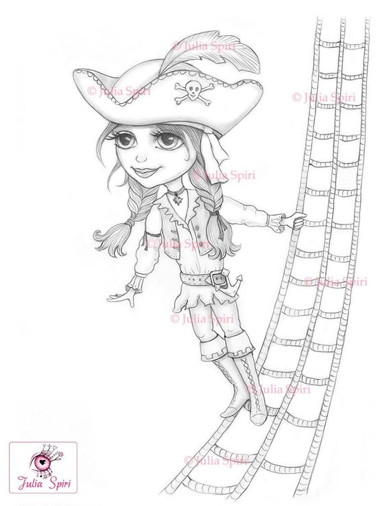 cute pirate coloring page