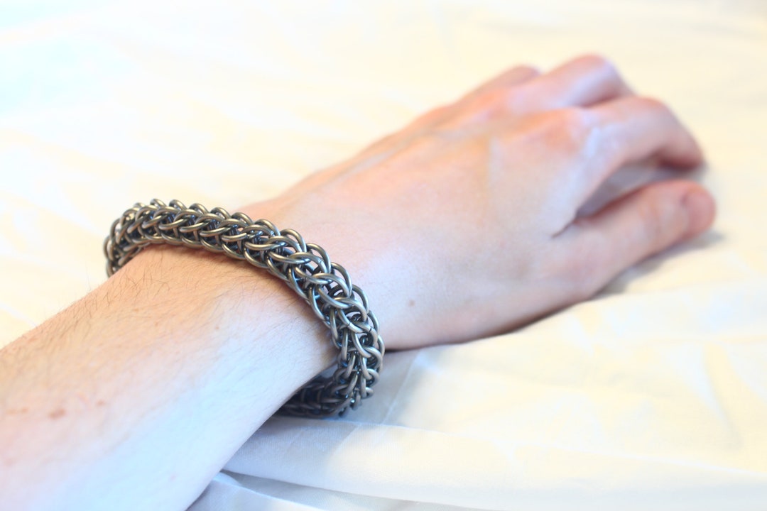 Titanium Keychain Fidget Titanium Fidget Bracelet or Keychain, Chainmaille Figet Toy, Adult Stim ...