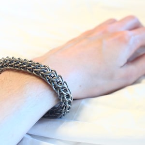 Titanium fidget bracelet or keychain, chainmaille figet toy, adult stim jewelry