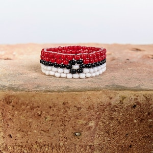 Beaded fidget ring, Pokemon themed