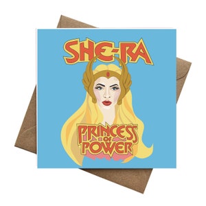 She-Ra Princesa do Poder Cartões comemorativos Ícones dos anos 80 Incentivo ao aniversário Poder feminino