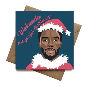 Wakanda te leva no Natal? Cartão de boas vindas