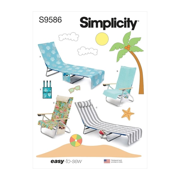 Lounge and Beach Chair Covers Simplicity Sewing Pattern S9586