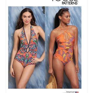 Misses Swimsuits Vogue Sewing Pattern V1894 Uncut, FF