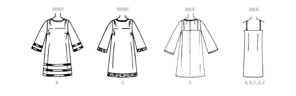 Over Dress Pattern Misses' Slip Dress and Sheer Overdress Mccall's Sewing Pattern M8466 ...