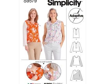Misses Adaptive Tops Simplicity Sewing Pattern S9579