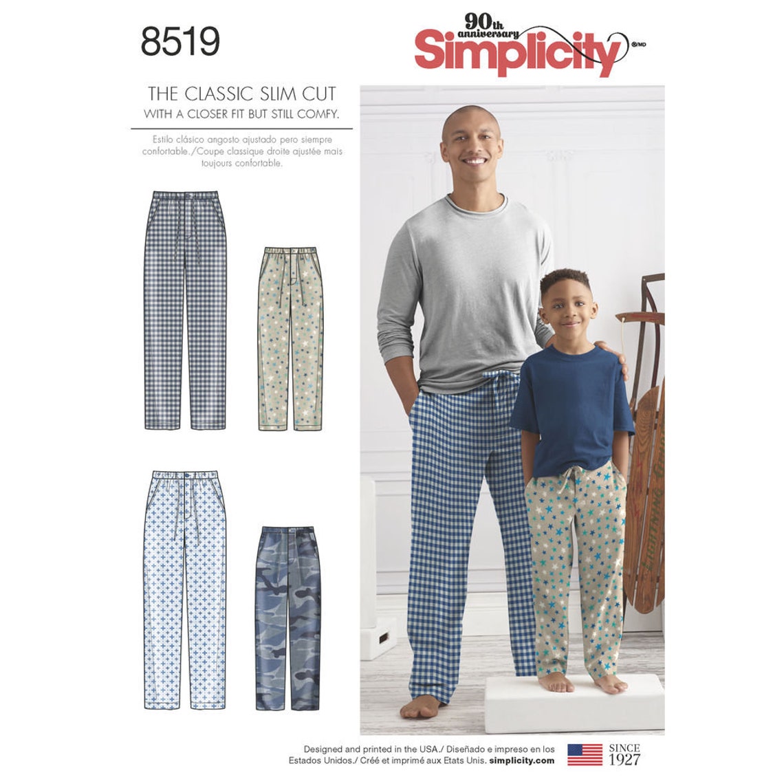 Boys' and Men's Slim Fit Lounge Pants Simplicity Etsy