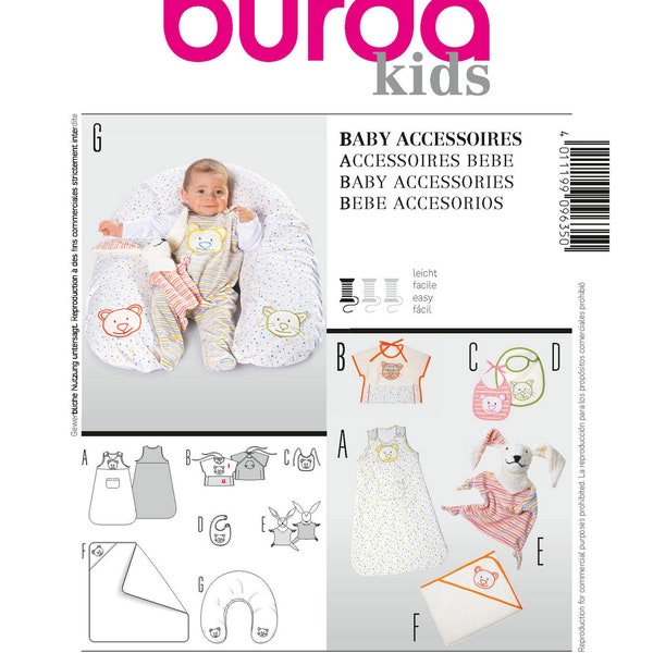 Baby Accessories Burda Style Sewing Pattern 9635 Uncut, FF