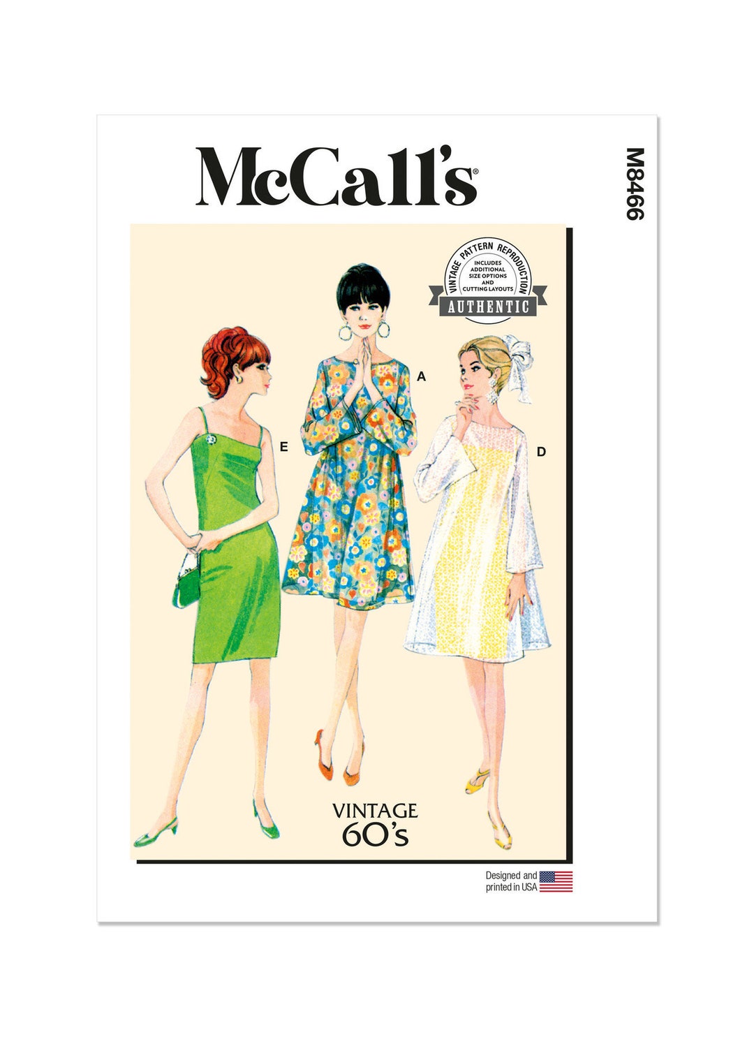 Over Dress Pattern Misses' Slip Dress and Sheer Overdress Mccall's Sewing Pattern M8466 ...