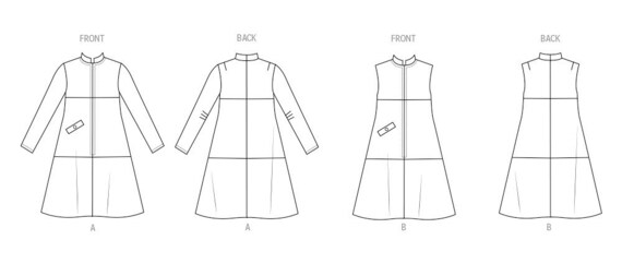 1960s Misses' Dress With Sleeve Variations Butterick Sewing