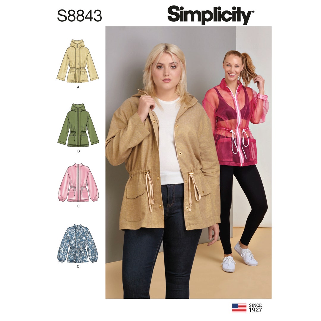 Misses Anorak Jacket Simplicity Sewing Pattern S8843 Uncut, FF - Etsy
