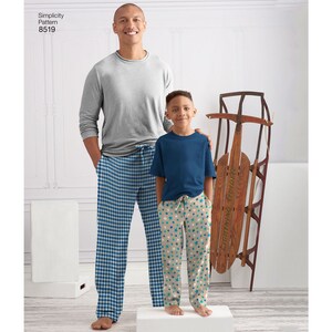 Boys and Men's Slim Fit Lounge Pants Simplicity Sewing Pattern S8519 - Etsy