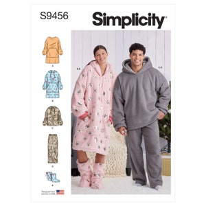 Unisex Oversized Hoodies, Pants and Booties Simplicity Sewing Pattern S9456
