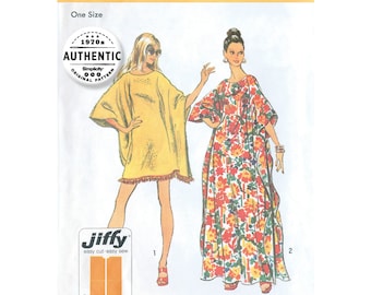 Misses One-Size Vintage Jiffy Caftan Simplicity Sewing Pattern 5628 Uncut, FF