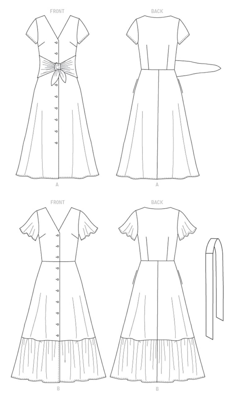 Women's Dresses Butterick Sewing Pattern B6763 - Etsy
