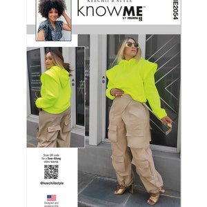Misses and Women's Sweatshirt and Cargo Pants by Keechii B Style Know Me Sewing Pattern ME2054 Uncut, FF