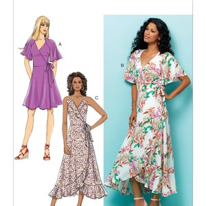 Misses Wrap Dresses Butterick Sewing Pattern B6554 image 2