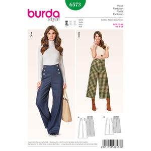 Misses&#39; Pants Burda Style Sewing Pattern 6573 Uncut, FF