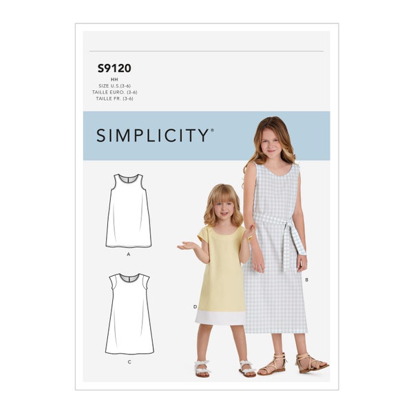 Children's & Girls' Dresses Simplicity Sewing Pattern S9120