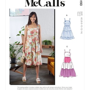 Misses&#39; Dresses McCall&#39;s Sewing Pattern M8193 Uncut, FF