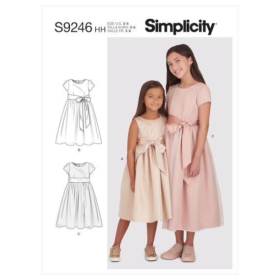 Children's & Girls Dresses Simplicity Sewing Pattern S9246 Uncut, FF - Etsy Children's & Girls Dresses Simplicity Sewing Pattern S9246 Uncut, FF - Etsy