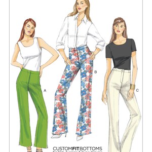 Misses Custom-Fit Bootcut Pants Vogue Sewing Pattern V9181 Uncut, FF