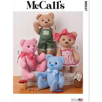 Simplicity A2115 Pattern Memory Bear Pattern Plush Sewing Pattern ...