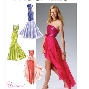 Misses' Formal Flounce Dresses McCall's Sewing Pattern M6838 Uncut, FF