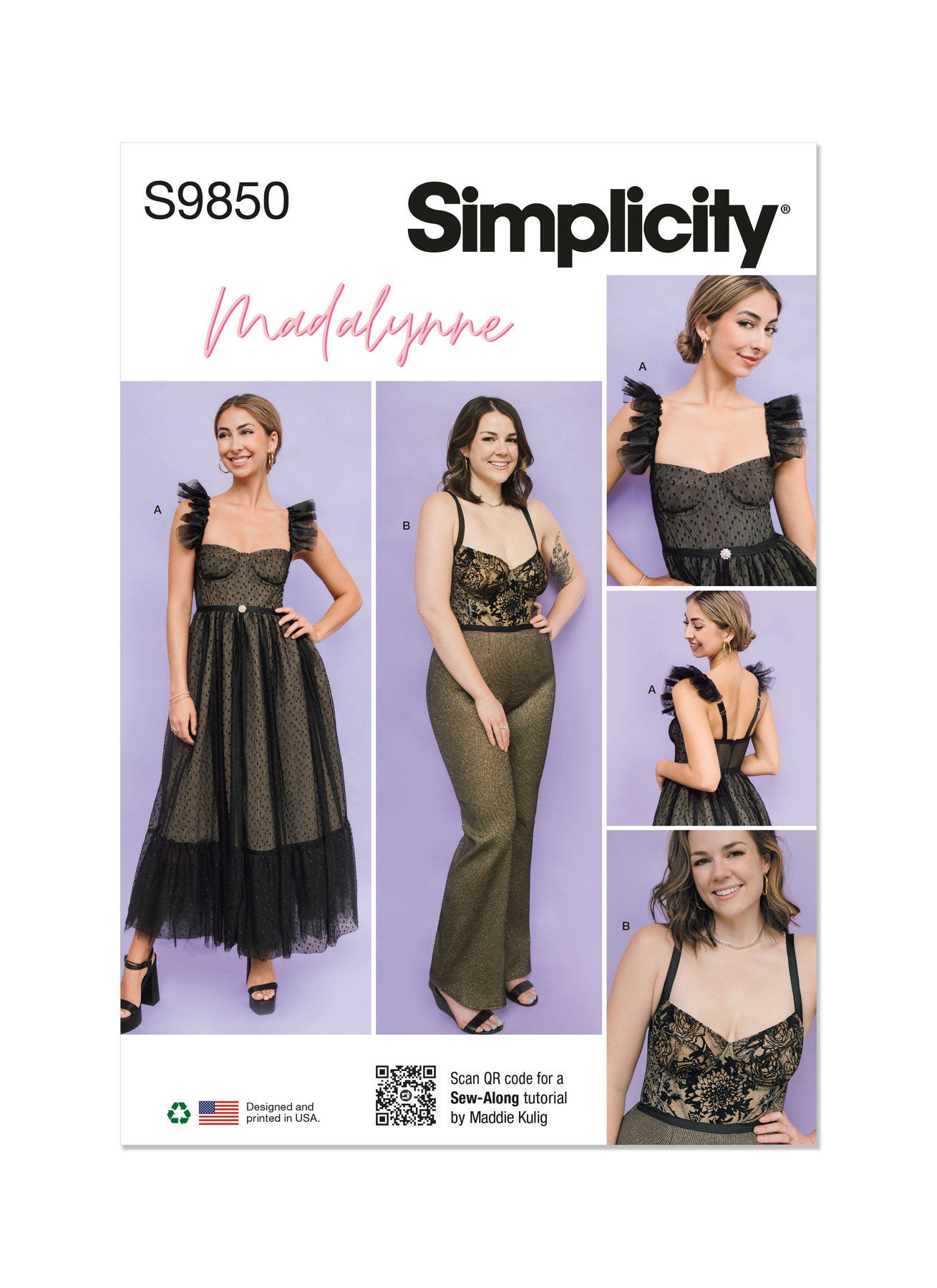 S8228, Simplicity Sewing Pattern Misses' Soft Cup Bras and Panties