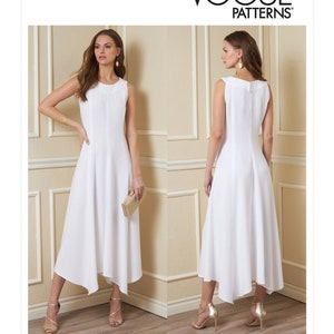 Misses and Misses Petite Dress by Tom and Linda Platt Vogue Sewing Pattern V1878 Uncut, FF