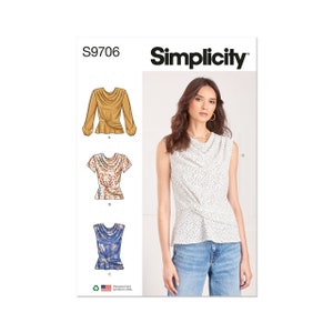 Misses Tops Simplicity Sewing Pattern S9706 Uncut, FF