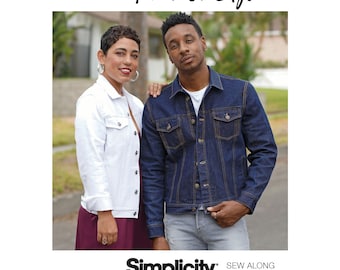Mimi G Misses, Men's and Teens Jean Jacket Simplicity Sewing