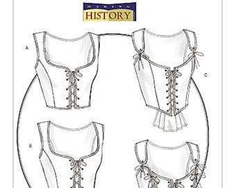 Laced Corsets with Peplum Variations Butterick Sewing Pattern B4669 Uncut, FF