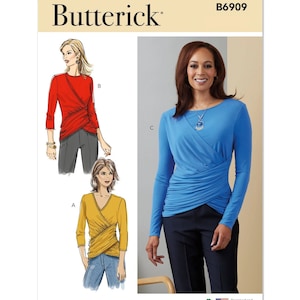 Misses&#39; Knit Top Butterick Sewing Pattern B6909 Uncut, FF