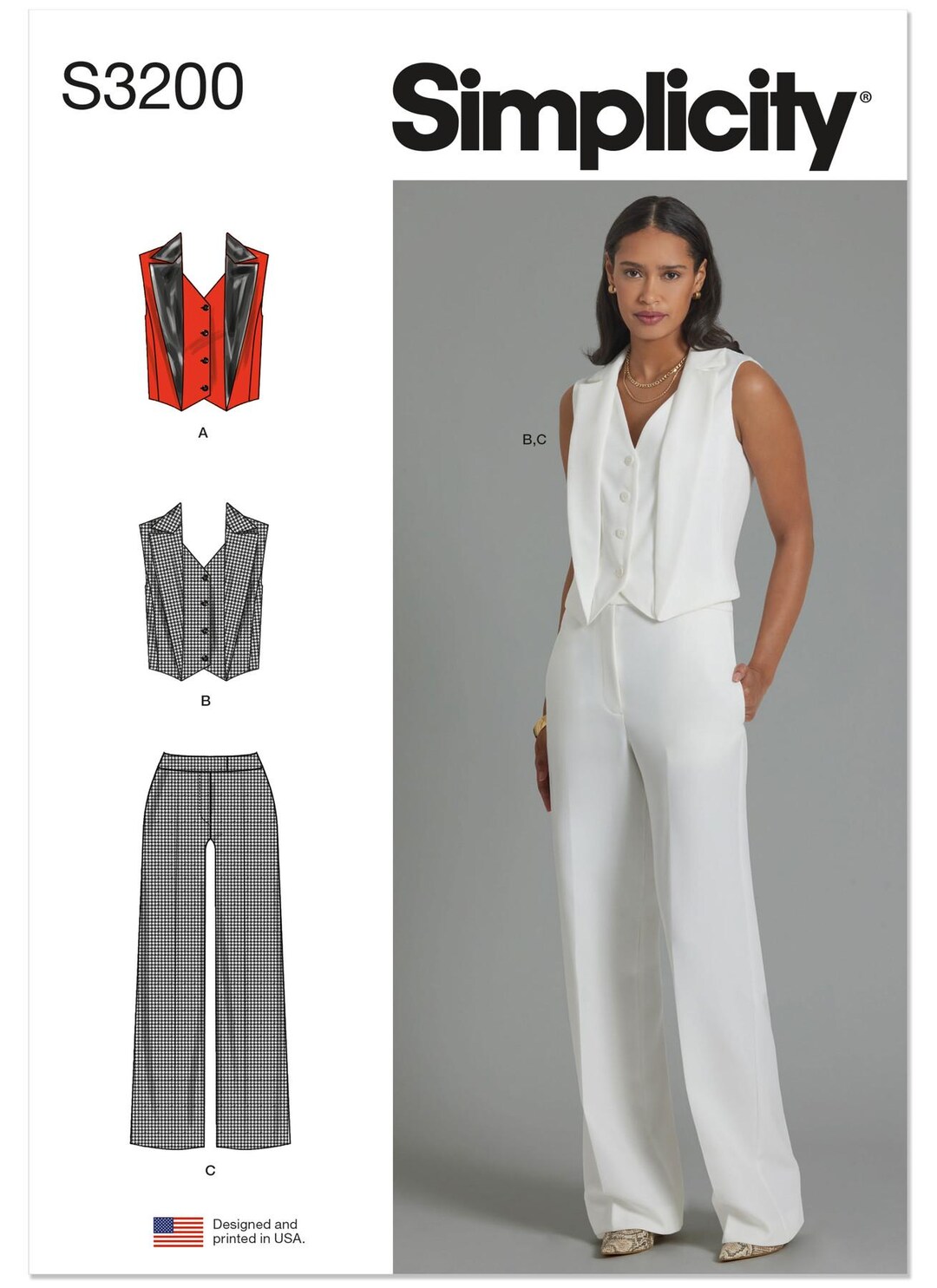 Misses' Vest and Pants Simplicity Sewing Pattern S3200 Uncut, FF - Etsy