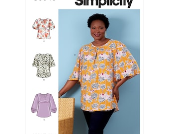 Women's Top and Tunic Simplicity Sewing Pattern S9548 Uncut