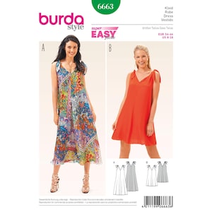 Misses&#39; Dress Burda Style Sewing Pattern 6663 Uncut, FF