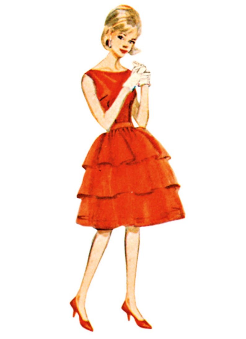 1960s Misses' Dress, Jacket, Capelet and Overskirt Butterick Sewing ...