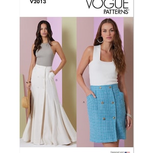 Misses&#39; Skirt in Two Lengths Vogue Sewing Pattern V2013 Uncut, FF